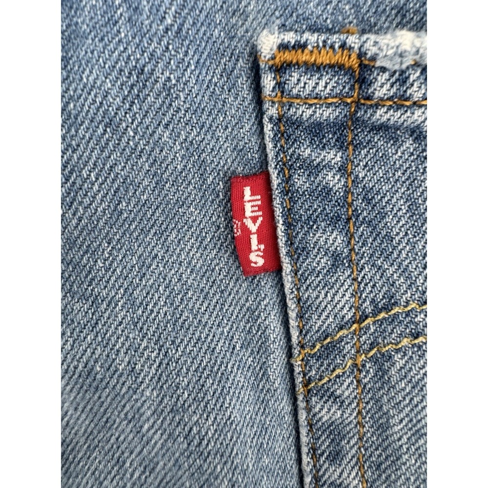 Levi's 501 Women's High Rise Cut Off Blue Denim Shorts Button Fly Size 29W - Picture 5 of 12